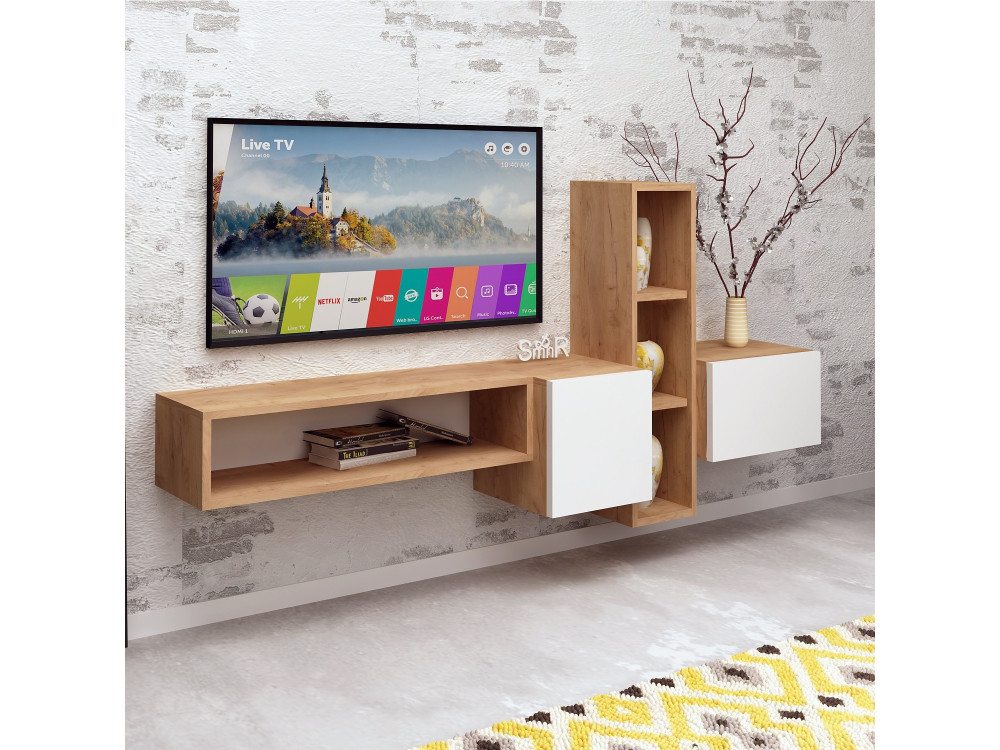 Kumkuat" wooden TV stand - 160 x 35 x...