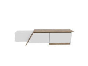 Zonas" wooden TV stand - 180 x 35 x 28 cm - White