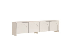 Aurelia" wooden TV stand - 180 x 32 x 45 cm - Cream