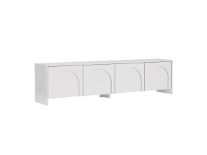 Aurelia" wooden TV stand - 180 x 32 x 45 cm - White