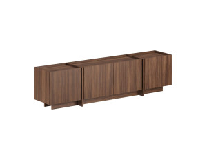 Lowen" wooden TV stand - 180 x 35 x 46 cm - Walnut Milano