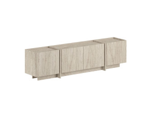 Lowen" wooden TV stand - 180 x 35 x 46 cm - Travertine