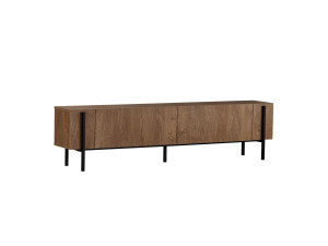 Nexus" wooden TV stand - 180 x 30 x 45 cm - Kafkas Oak / Black