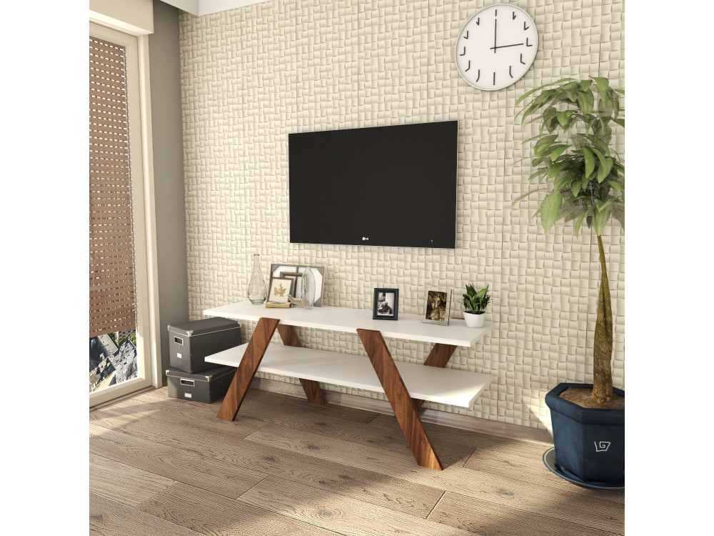 Basic" wooden TV stand - 120 x 33 x...