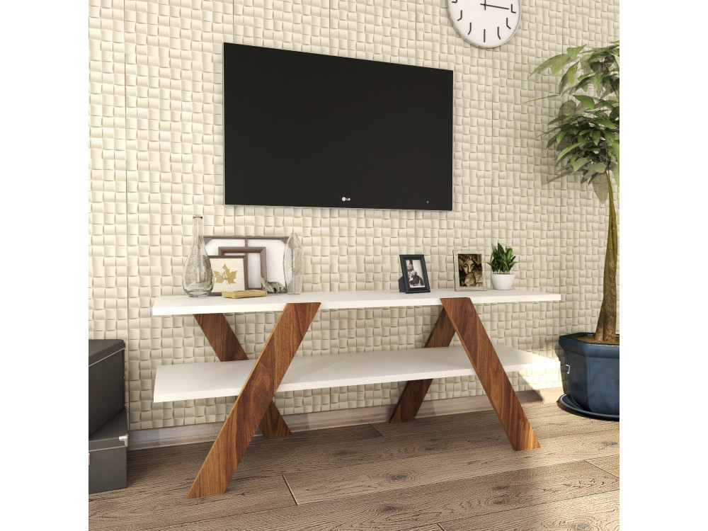 Basic" wooden TV stand - 120 x 33 x...