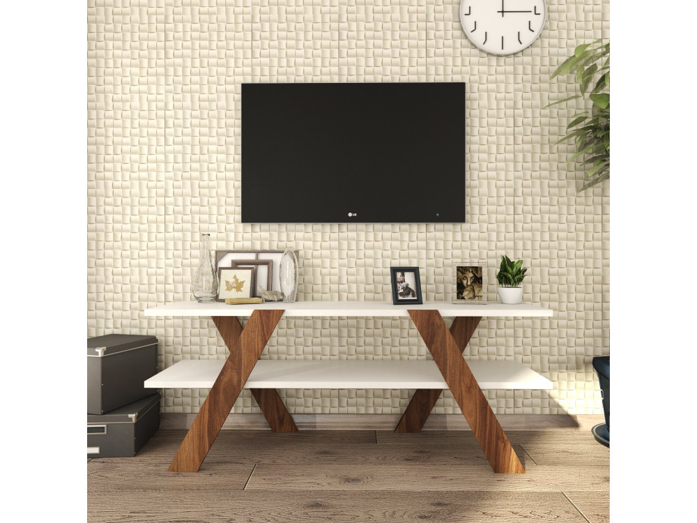 Basic" wooden TV stand - 120 x 33 x...
