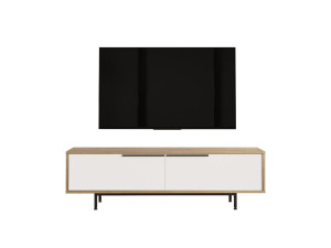 ON1-SW" wooden TV stand - 160 x 35 x 45 cm - White