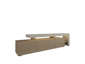 Beliz" wooden TV stand - 192 x 37 x 53 cm - Beige