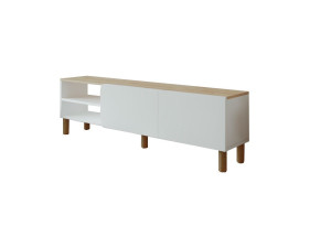 River" wooden TV stand - 150 x 31 x 48 cm - White