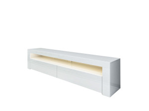 Bati" wooden TV stand - 150 x 36 x 46 cm - White