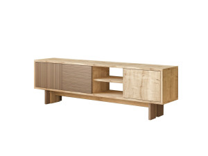 Ravello" wooden TV stand - 150 x 30 x 45 cm - Beige