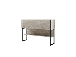 Luxe" wooden console - 120 x 30 x 80 cm - Black Travertine