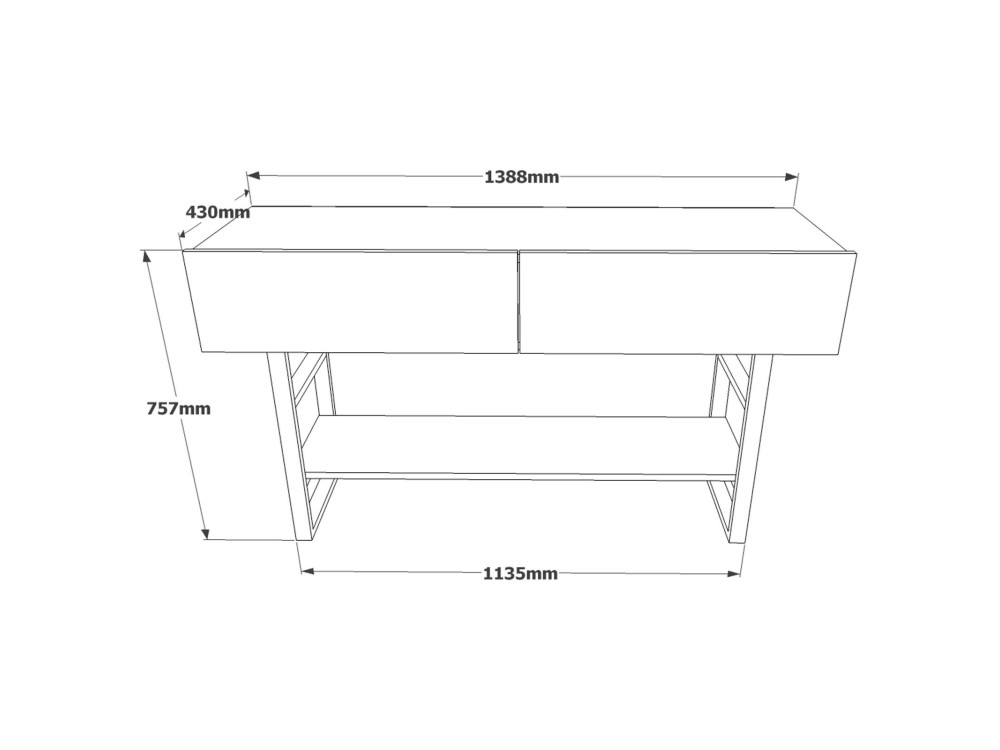 ML23" wooden console - 138 x 43 x 75...