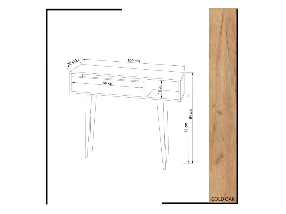 Oseyo" wooden console - 100 x 30 x 94...