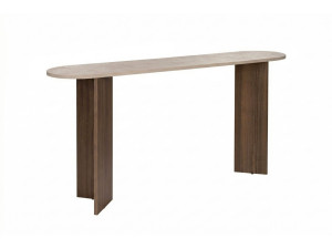 Sira" wooden console - 150 x 35 x 75 cm - Travertine