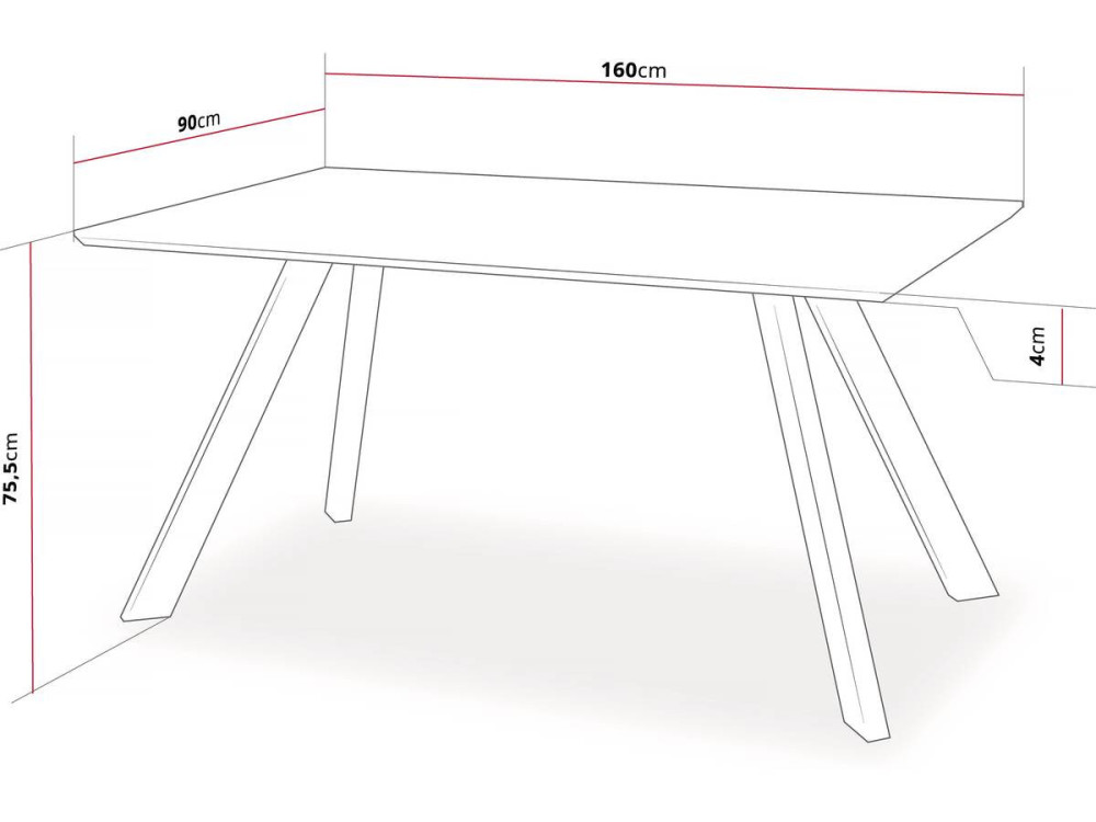 Dining table "Manhattan" Oak / Black...