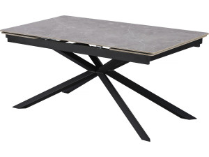 Celeste" extendable ceramic dining table for 6 to 10 people - Marbled grey