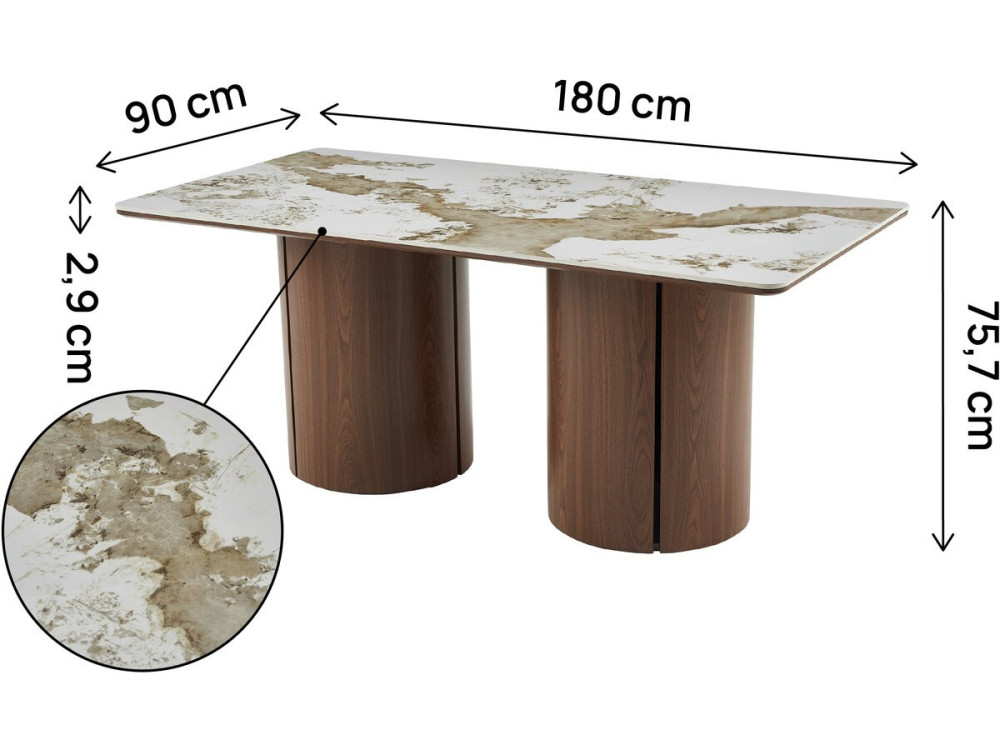 Pendora "Milano" rectangular ceramic...