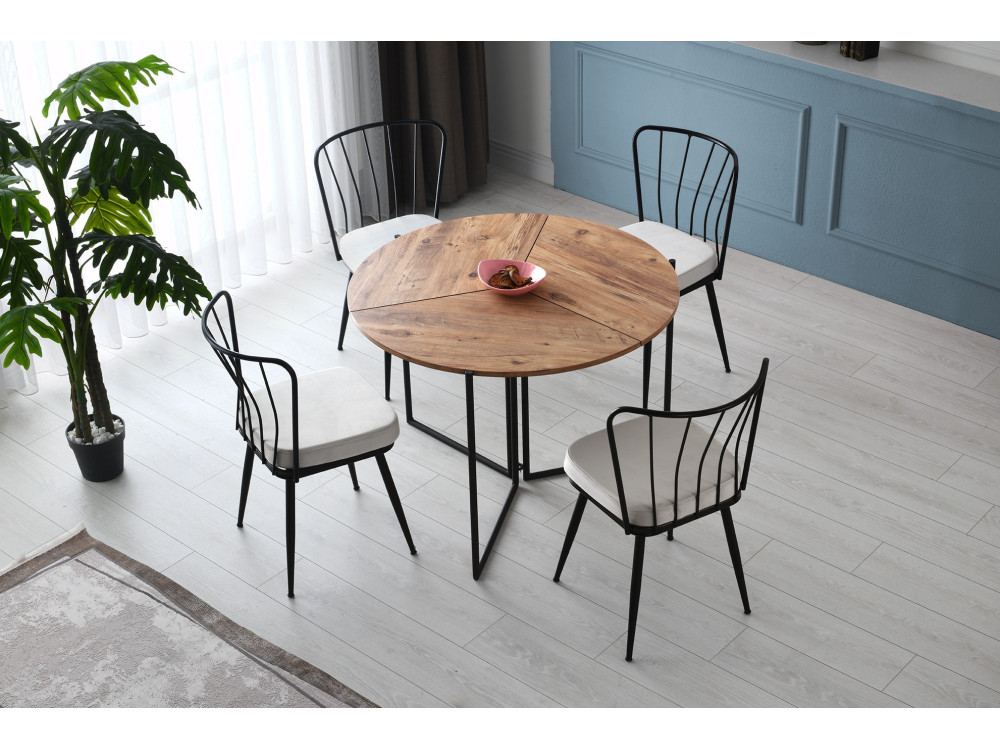 Yaprak" wooden dining table - 100 x...