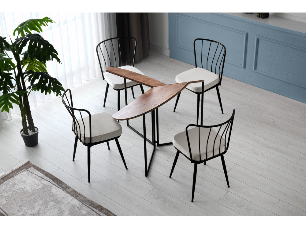 Yaprak" wooden dining table - 100 x...