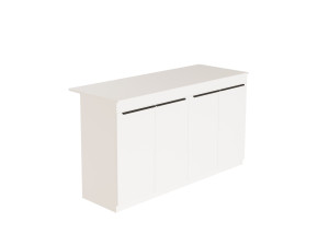 Lark" wooden kitchen table - 160 x 60 x 90 cm - White