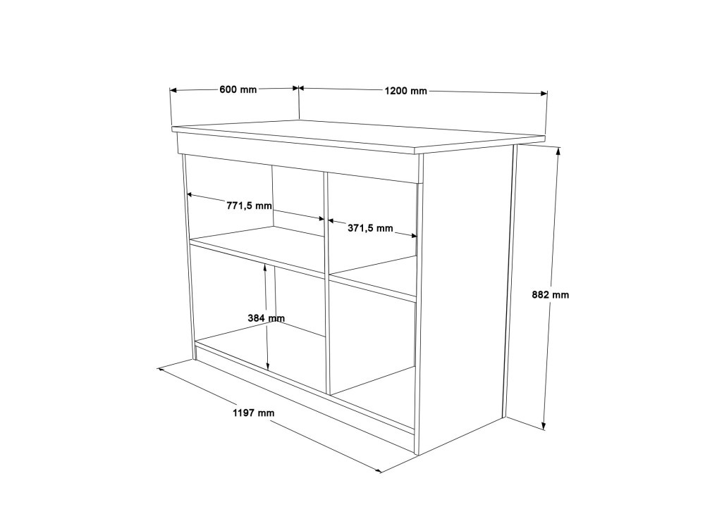 Orlando" wooden kitchen table - 120 x...