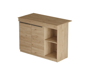 Siven" wooden kitchen table - 120 x 60 x 88 cm - Brown