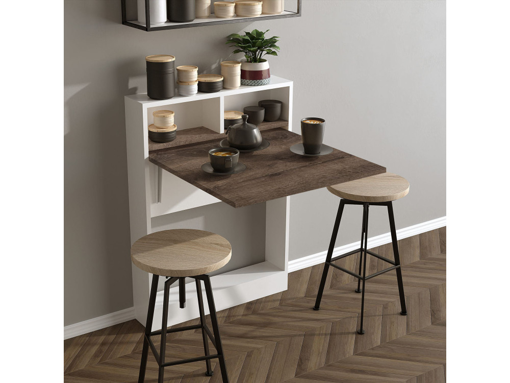 Bracked" folding wooden dining table...
