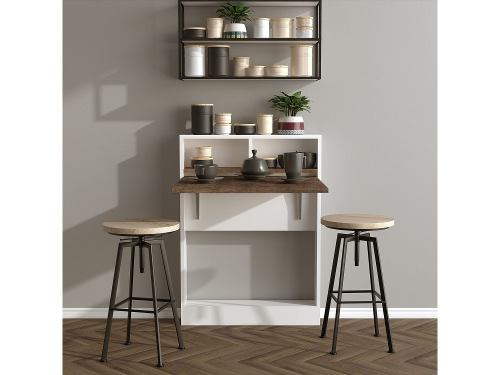 Bracked" folding wooden dining table...