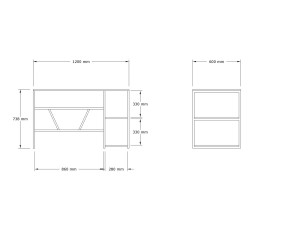 Caste" wooden desk - 120 x...