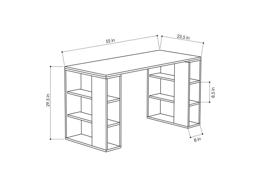 Colmar" wooden desk - 140 x 75 x 60...