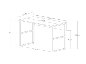Rana" wooden desk - 120 x...