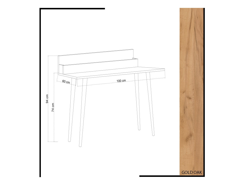 Rammi" wooden desk with shelves - 100...