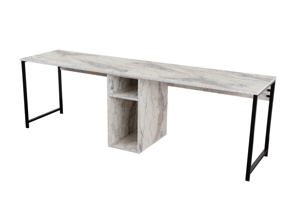 Twin" double desk with 2 wooden...