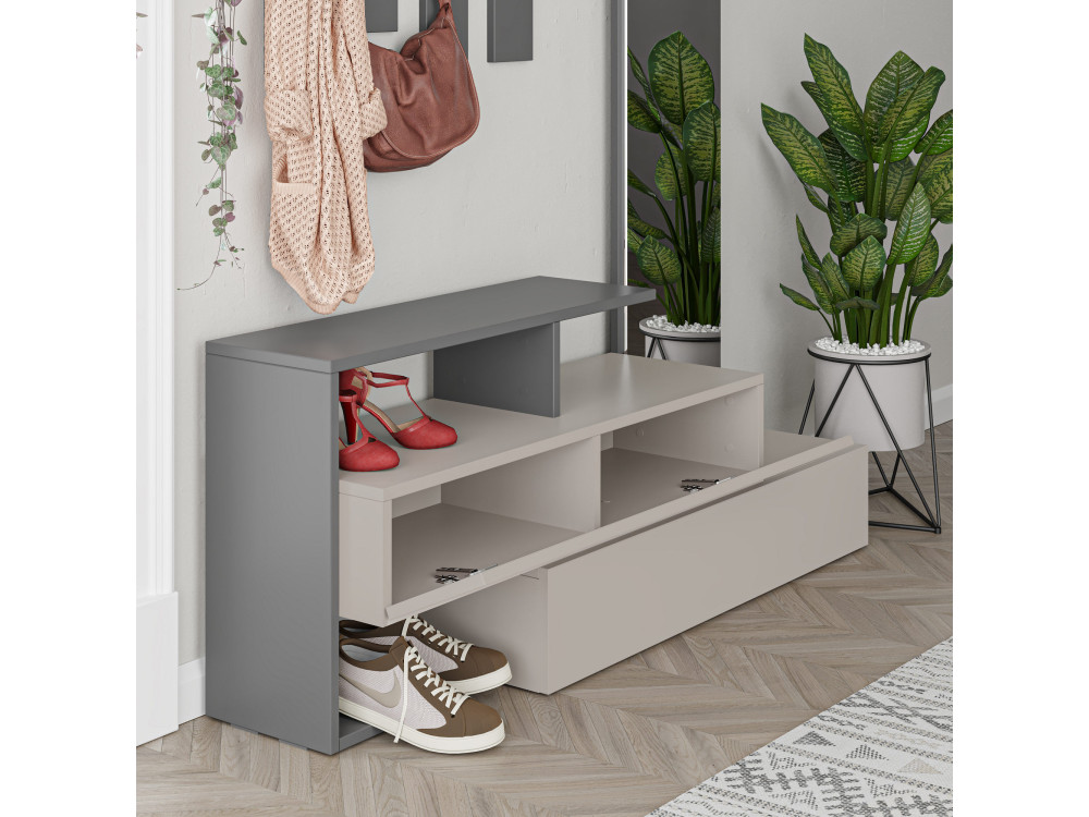 Ramda" hall cabinet with wooden...