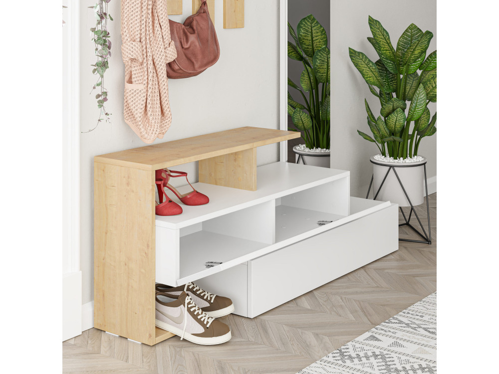 Ramda" hall cabinet with wooden...