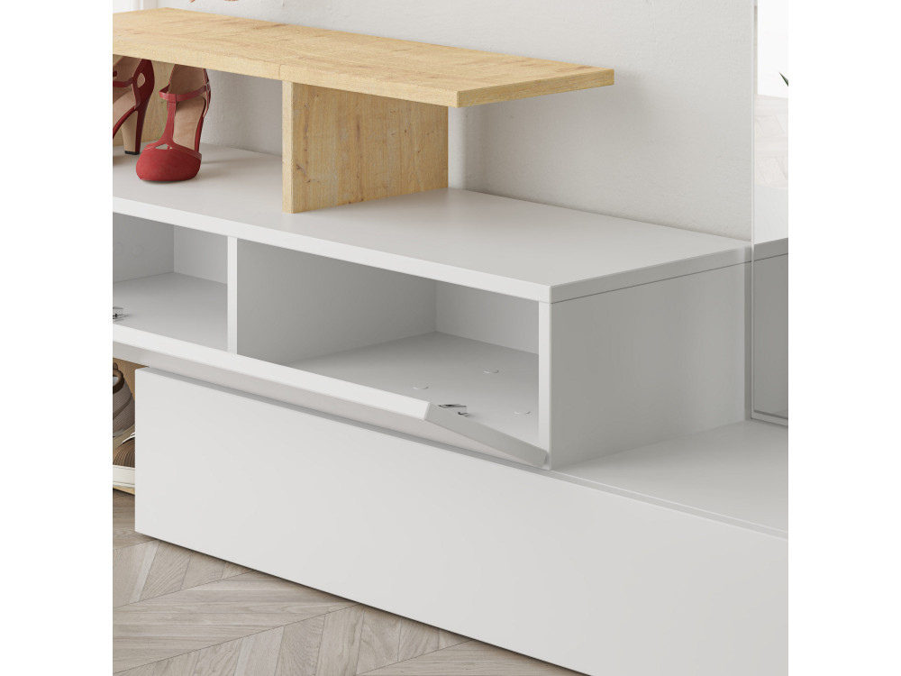 Ramda" hall cabinet with wooden...
