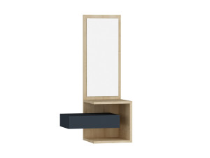 Stella" wooden hall cabinet - 49 x 31 x 90 cm - Oak-Anthracite