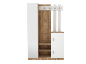 DD7" wooden hall cabinet - 113 x 37 x 179 cm - White