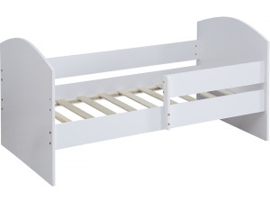 Children's bed with barrier "Victoria" - Wood - White - 80 x 160 cm