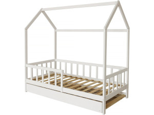 Children's cabin bed with drawer "Paloma" - 90 x 190 cm - White