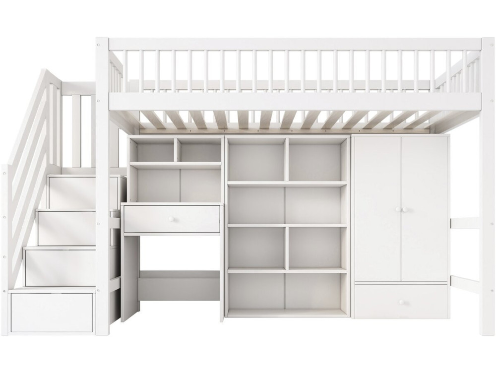 "Amélia" Wooden Loft Bed with...