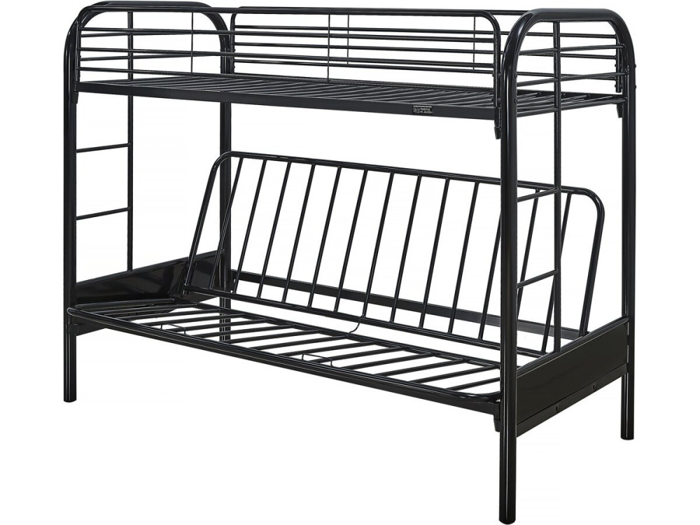 Mezzanine bed "POLO" - Metal - Black