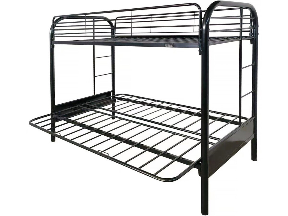 Mezzanine bed "POLO" - Metal - Black