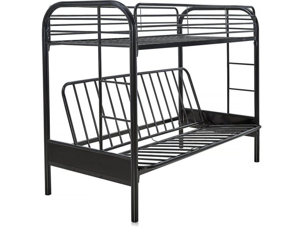 Mezzanine bed "POLO" - Metal - Black