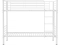 Bunk bed "ADAM" - 90 x 190 cm - Metal - Grey - White