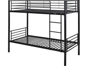 Bunk bed  "ADAM" - Metal - Black Couleur Taupe