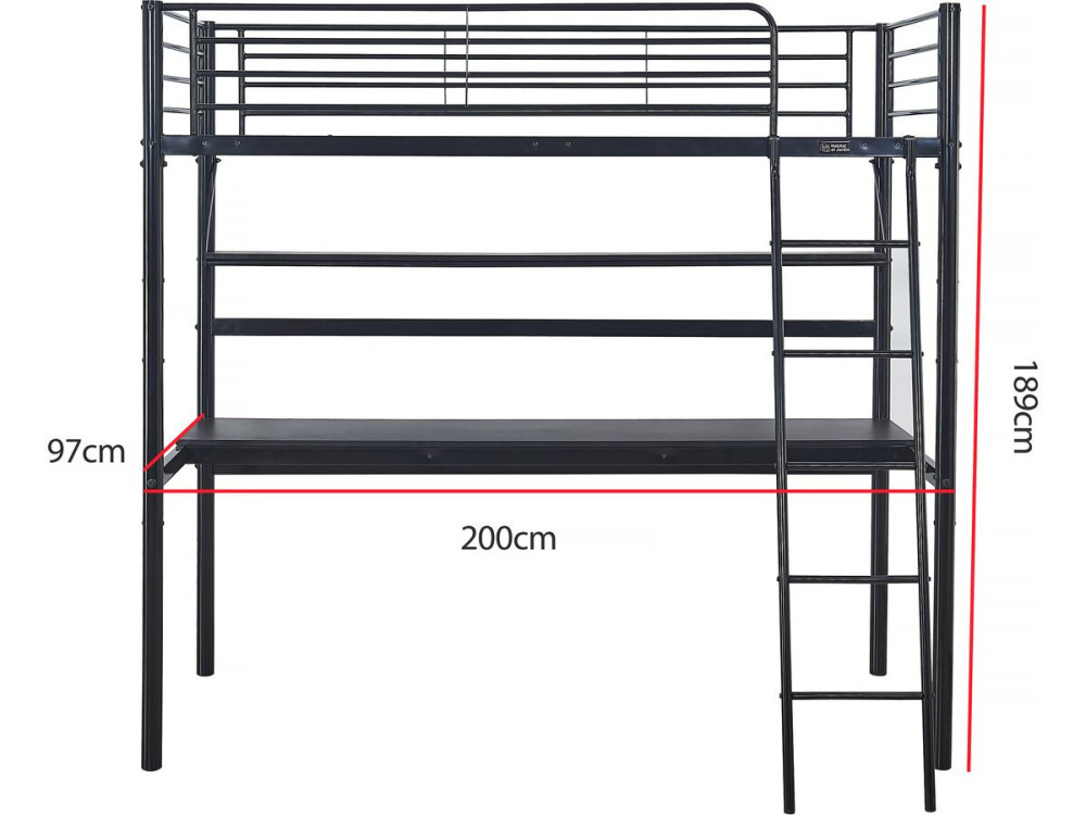 Alona loft bed with desk - 90 x 190...