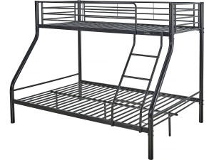 Bunk bed "LEO" - Black - Metal