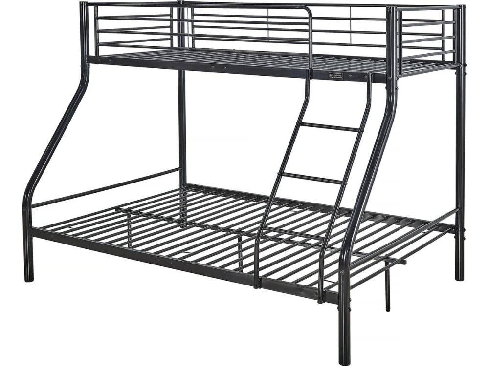 Bunk bed "LEO" - Black - Metal